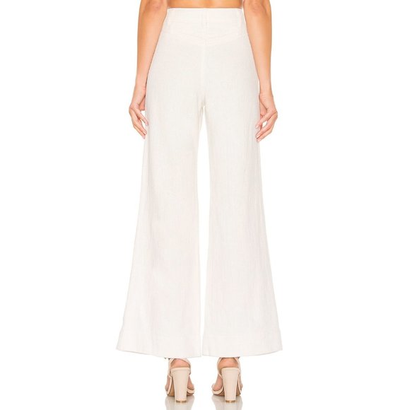 Free People Boca Bell Trousers, White, Size 6 - Picture 3 of 3